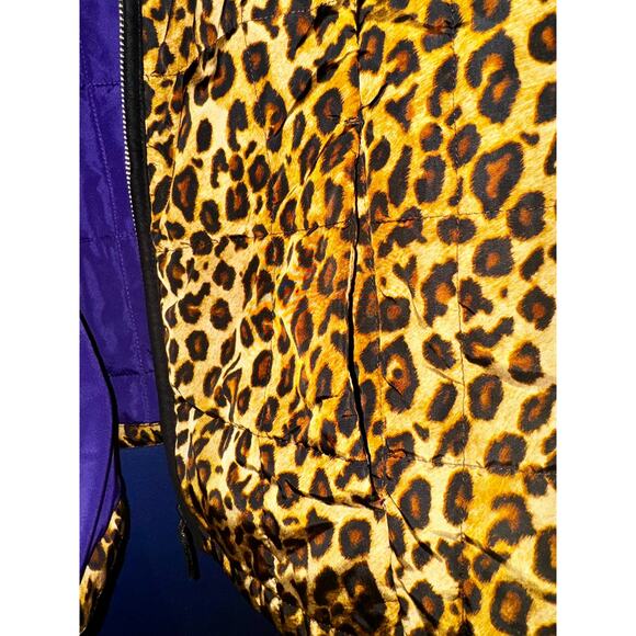 Lauren Ralph Lauren Womens 2X Puffer Vest Full Zip Up Cheetah Purple Quilted - Picture 12 of 12